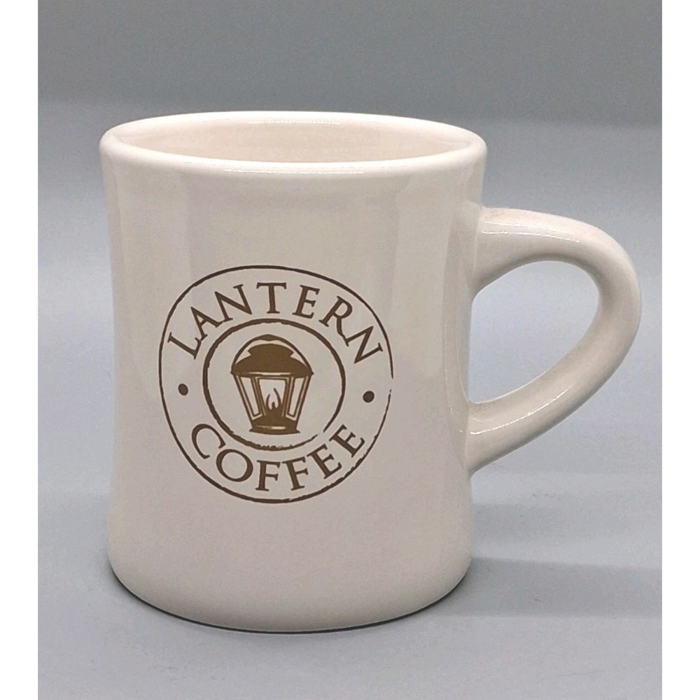 LANTERN Coffee Mug Heavy Diner Style Restaurant Ware Off White